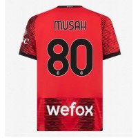 Camisa de time de futebol AC Milan Yunus Musah #80 Replicas 1º Equipamento 2023-24 Manga Curta